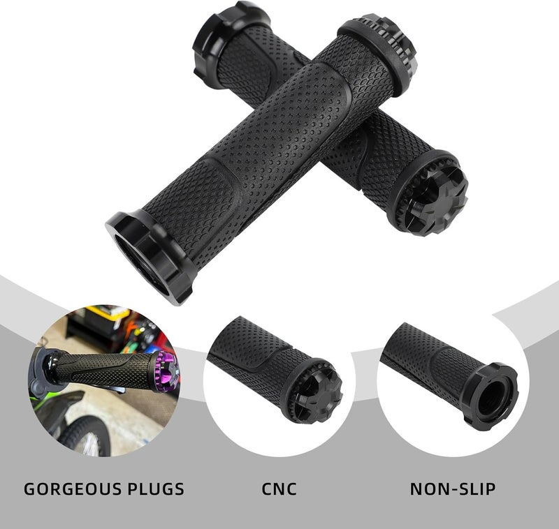 BAOUFF Throttle Grips for Surron Light Bee,Aluminium+Rubber Handlebar Handle Grips with End Plug for Dirt Bike Sur Ron Light Bee X/Light Bee S - Image 4